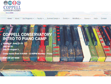 Tablet Screenshot of coppellconservatory.com